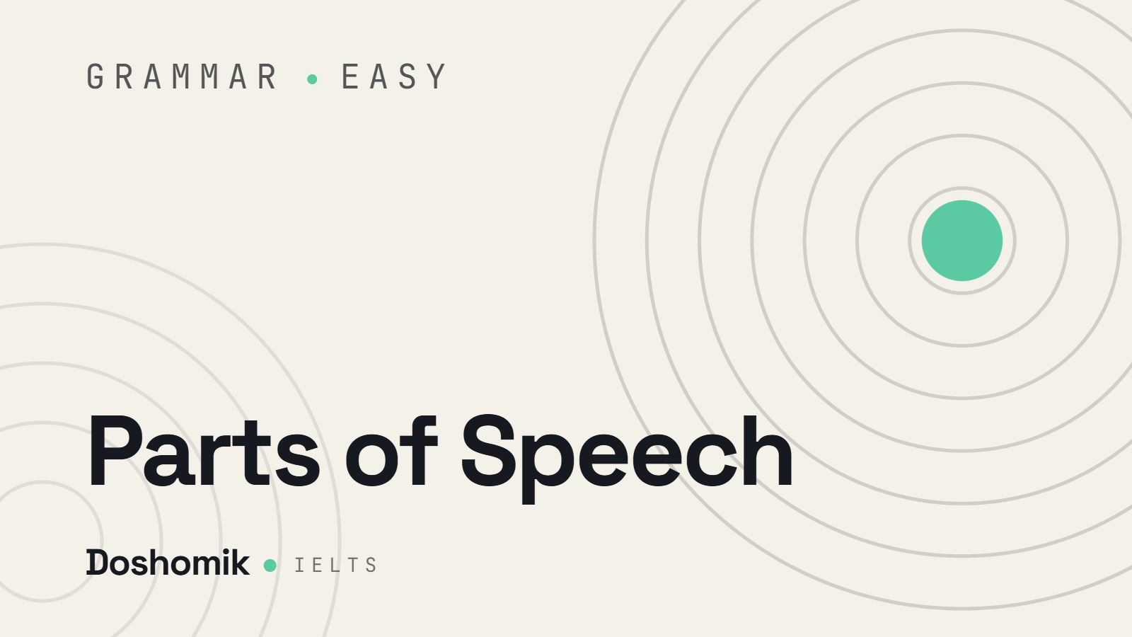 Parts of Speech
