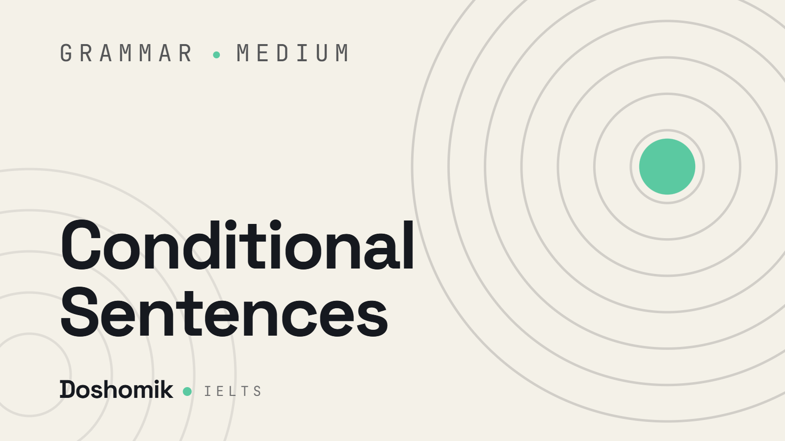 Conditional Sentences