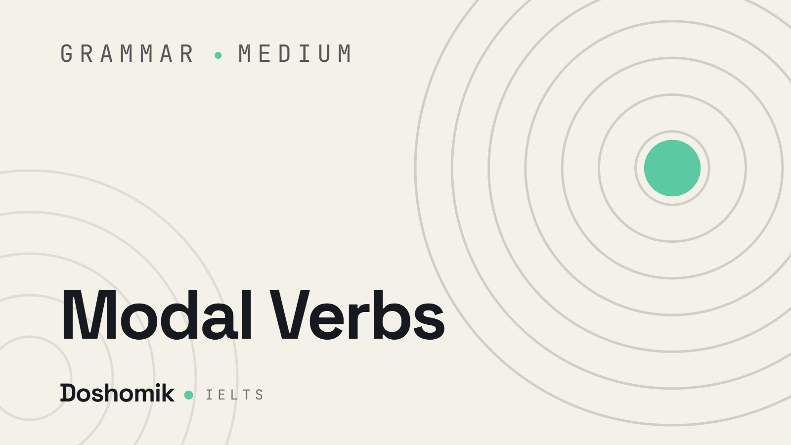 Modal Verbs