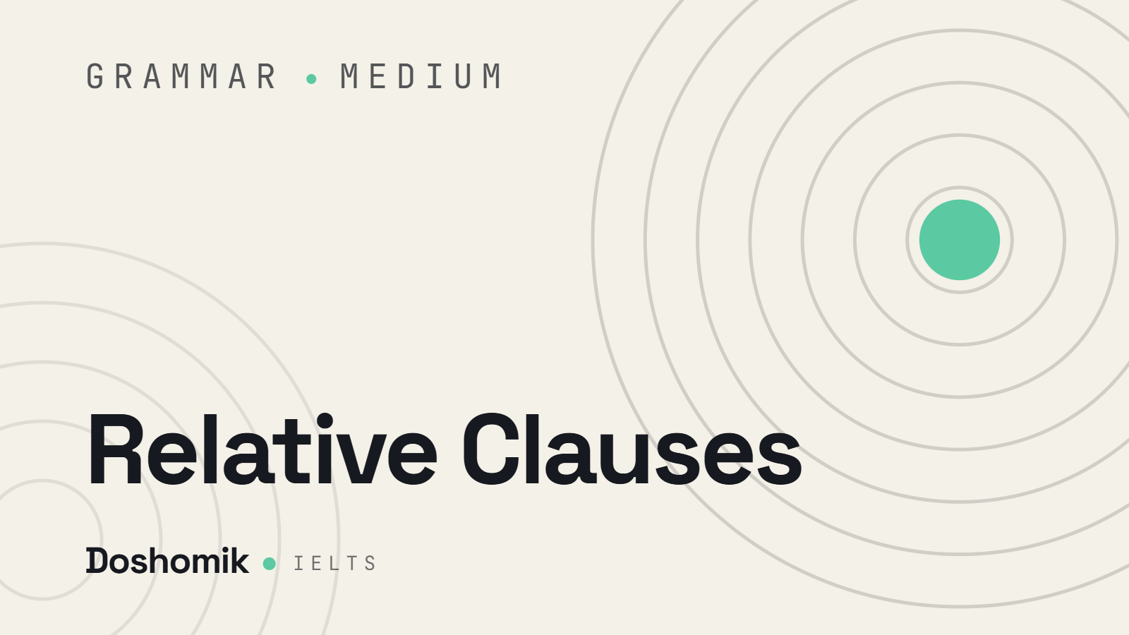 Relative Clauses