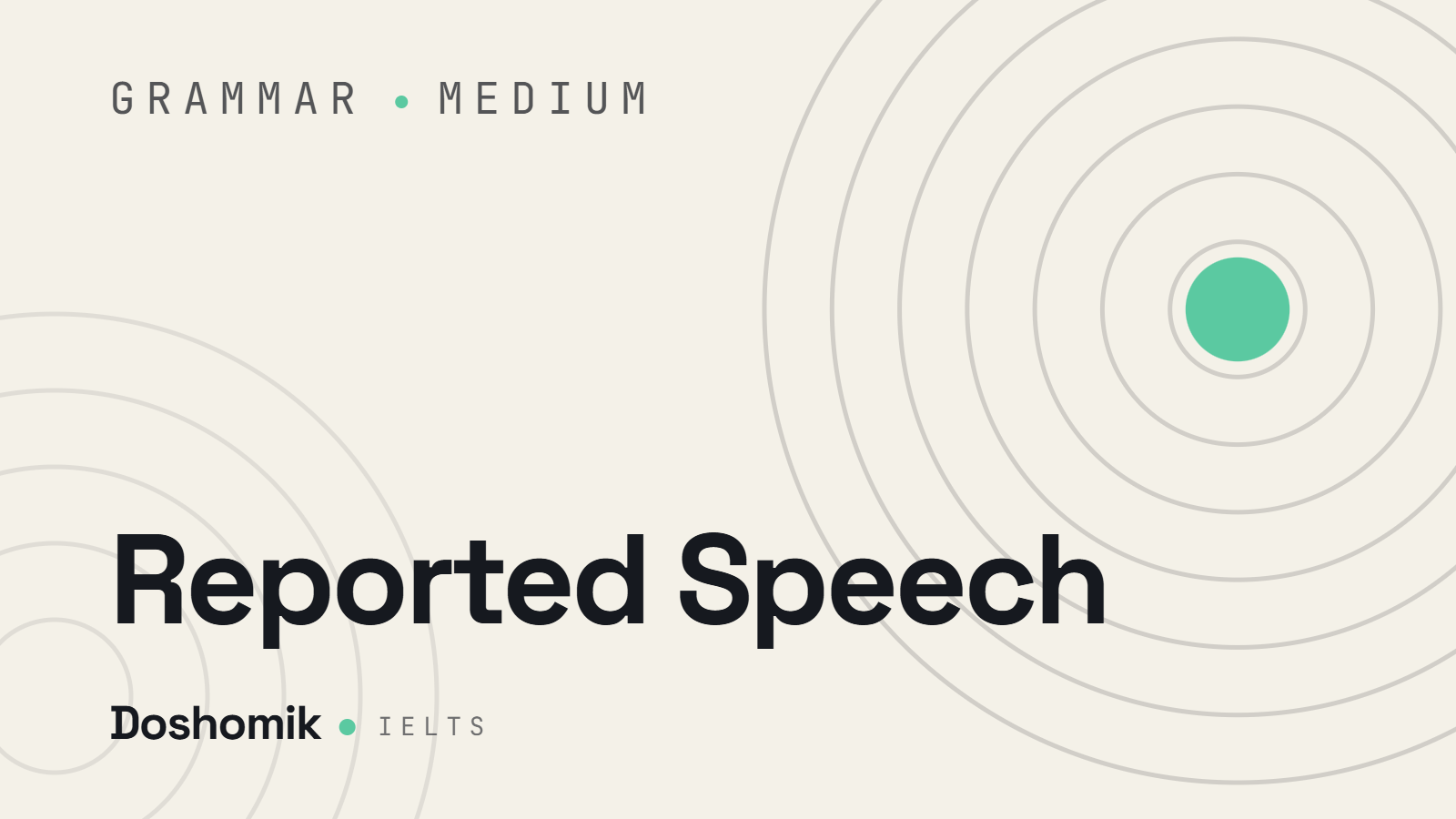 Reported Speech