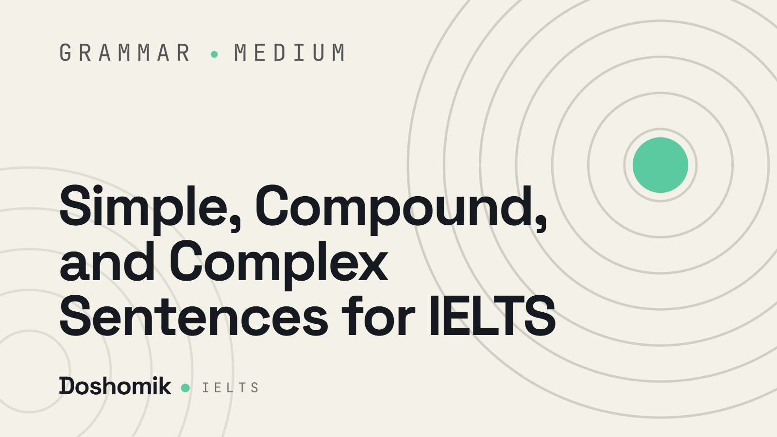 Simple, Compound, and Complex Sentences for IELTS
