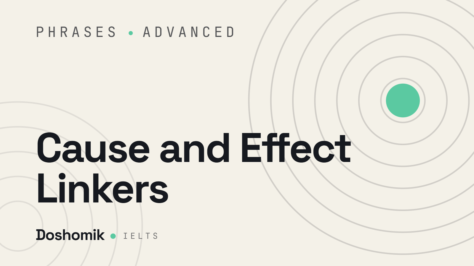 Cause and Effect Linkers