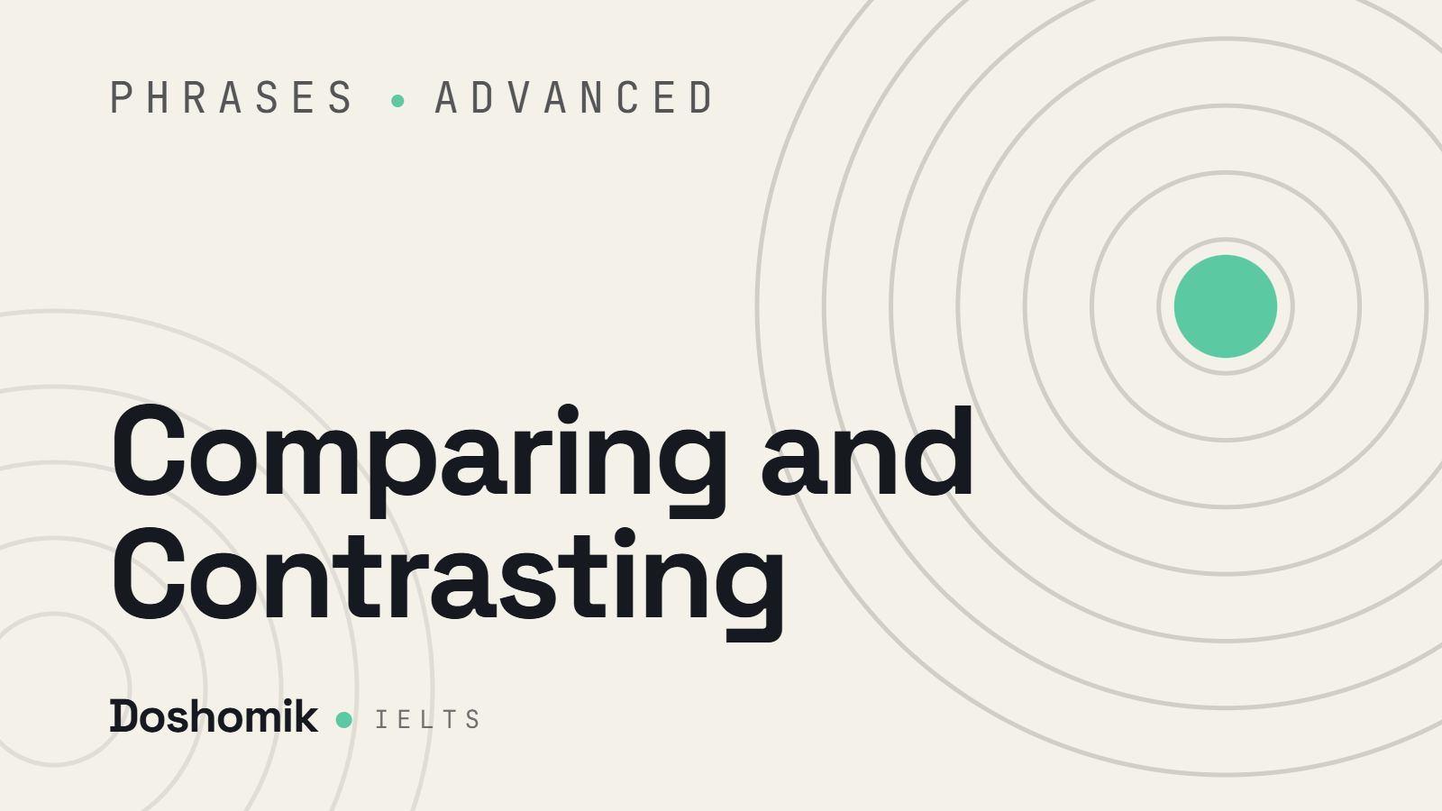 Comparing and Contrasting