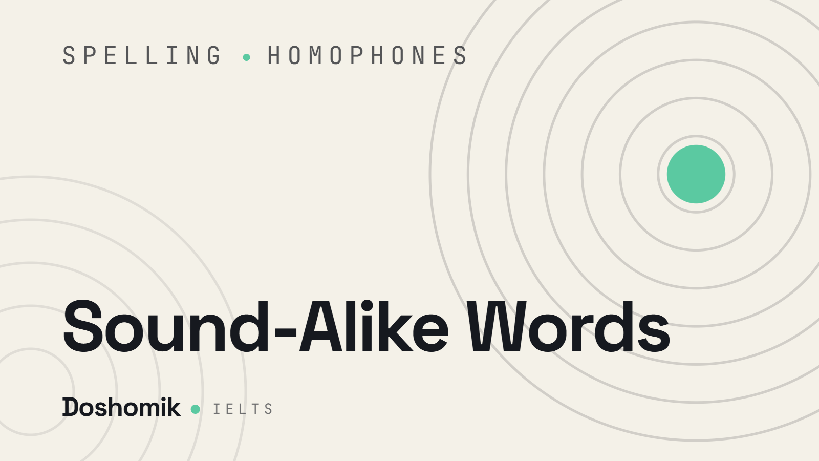 Sound-Alike Words