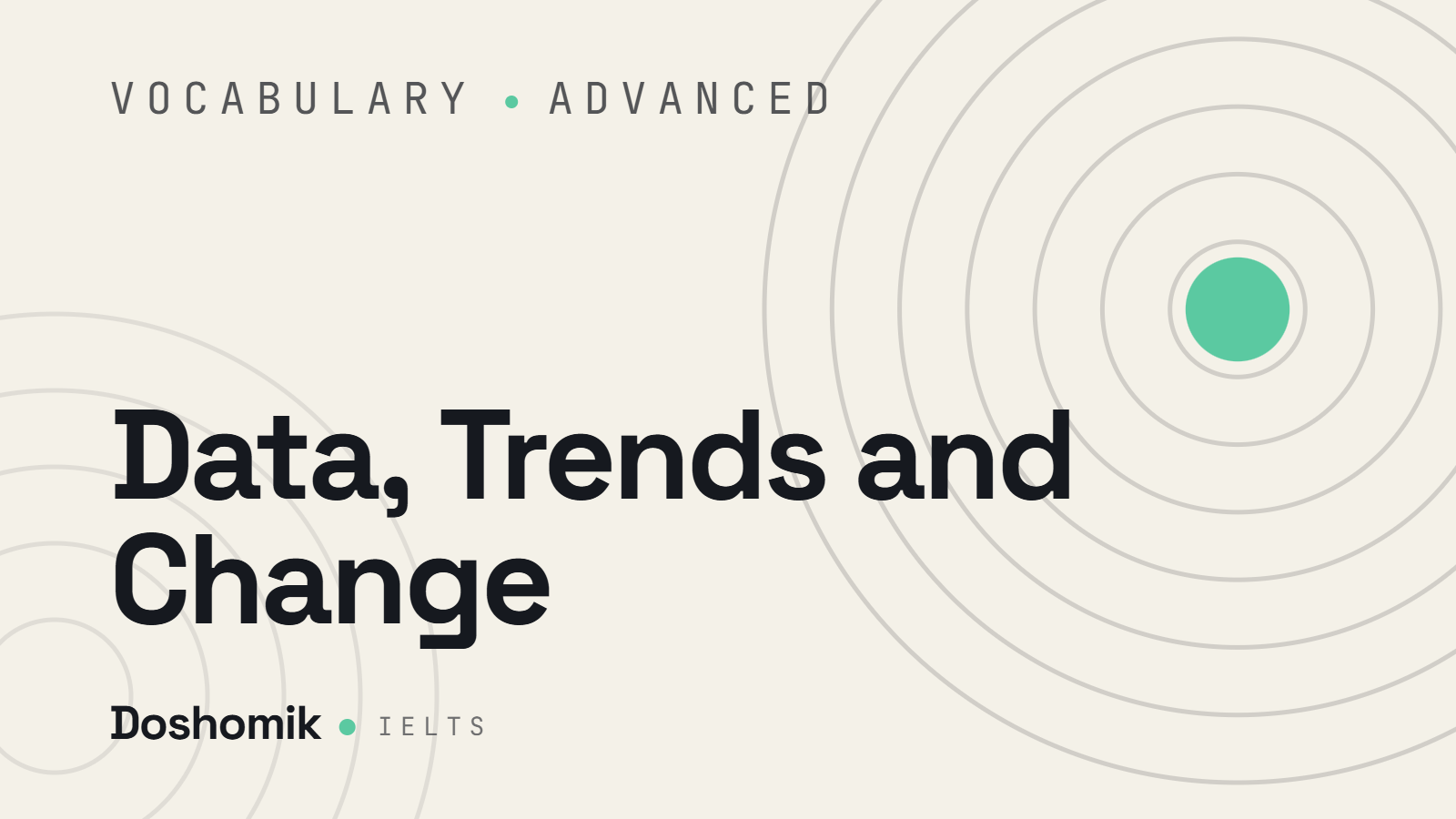 Data, Trends and Change