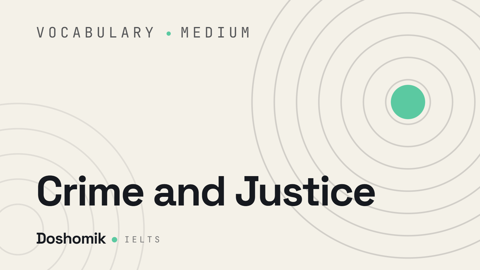 Crime and Justice